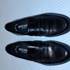 Sperry Black Leather Loafers